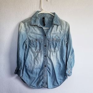 Seven7 Button Up Long Sleeve Chambray XS